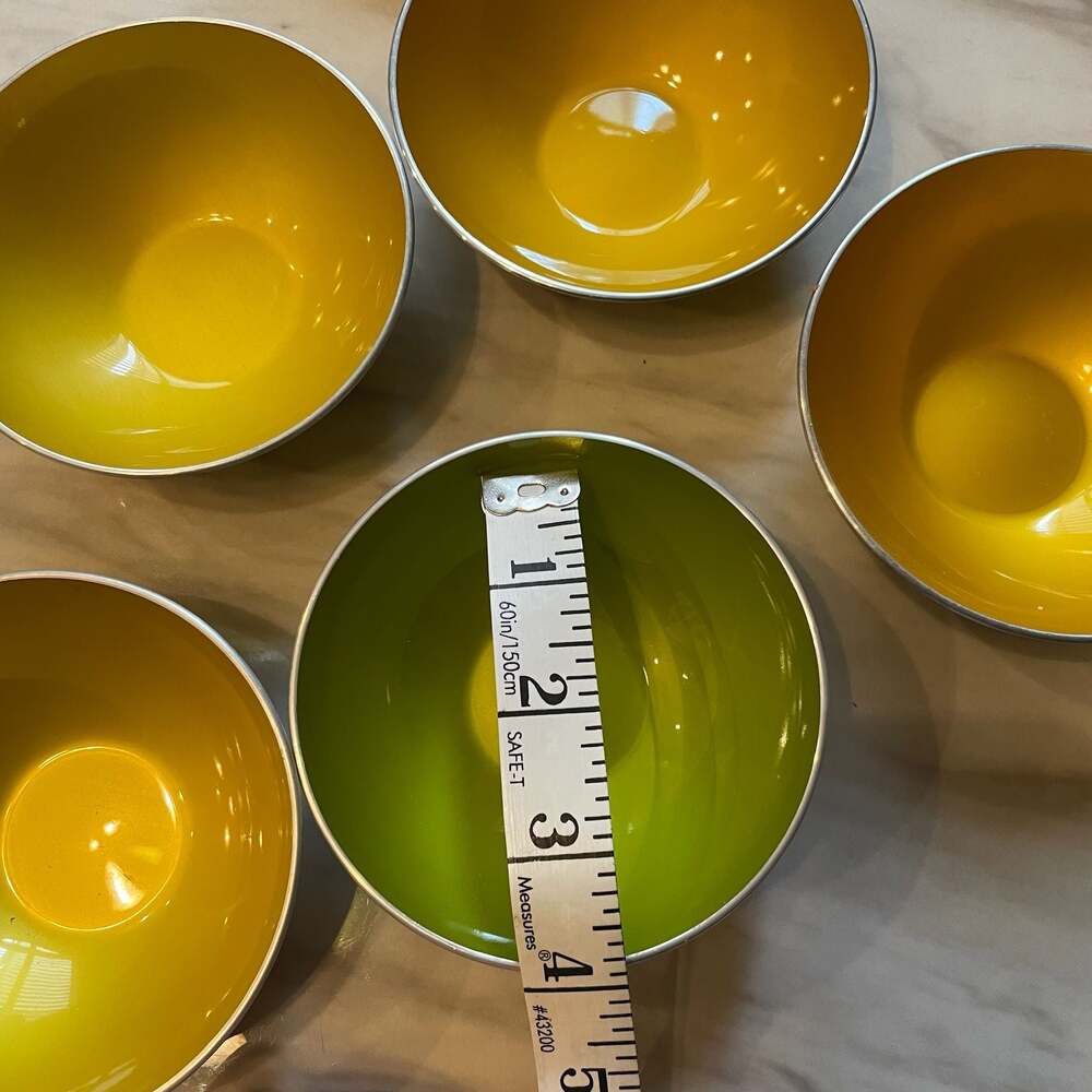 Vintage Emalox Norway Anodized Aluminum Bowls Set of 5, 4-Inch - Picture 4 of 5
